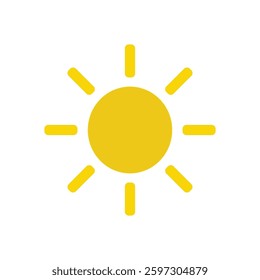 bright sun isolated on a white background