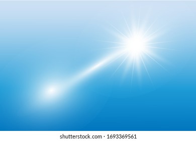 bright sun on a blue background