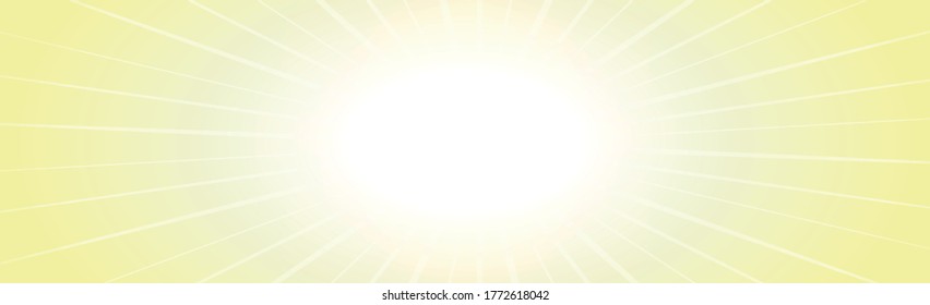 Sol brillante en un fondo amarillo - Ilustración