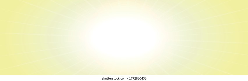 Bright sun on a yellow background - Illustration