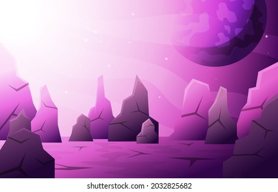 Bright Sun Planet Star Sky Space Universe Exploration Illustration