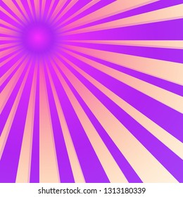 Bright sun, rays in the form of stripes. Creative illustration for magazine, poster, book cover, banner, flyer, booklet. - Vector graphics