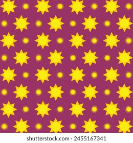 Bright sun sensitive trendy multicolor repeating pattern vector illustration background design