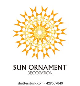 Bright of sun shine abstract vector and logo design sun ornament