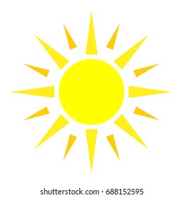 Bright Sun Shinning Isolated, Concept - Summer, Heat; Weather