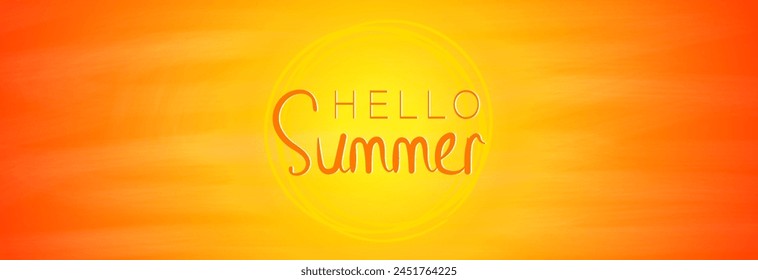 The bright sun is summer, the time of vivid warm impressions. Hello summer.