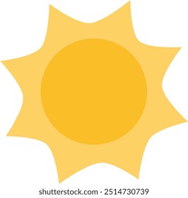 Ilustração brilhante do vetor do sol. Design Gráfico