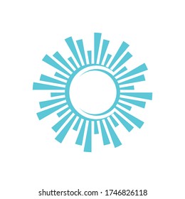 bright sun vector logo icon design illustration