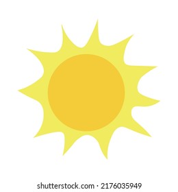 Bright Sun Vector On White Background Stock Vector (Royalty Free ...