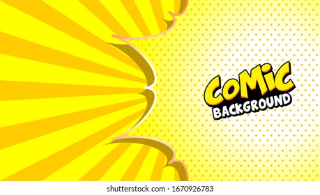 Helle Sonnenstrahlen, Hintergrund mit gelben Punkten. Abstrakter Hintergrund mit Halbtondesign. Vektorillustration.