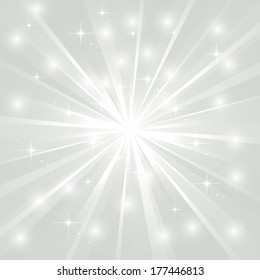 Bright sunburst with sparkles