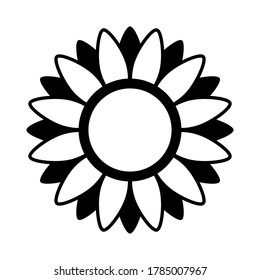 Bright sunflower icon. Simple illustration of bright sunflower vector icon for web
