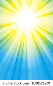 Bright sunlight radiation
