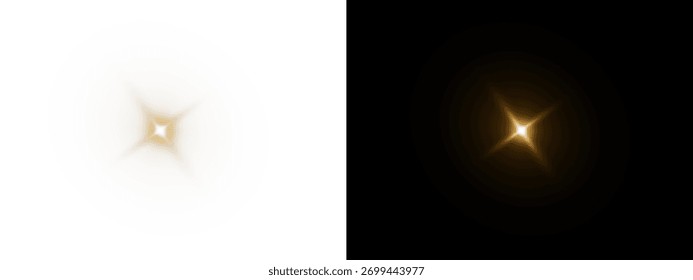 Bright sunlight  with star shine, space flare, and glowing flash.	