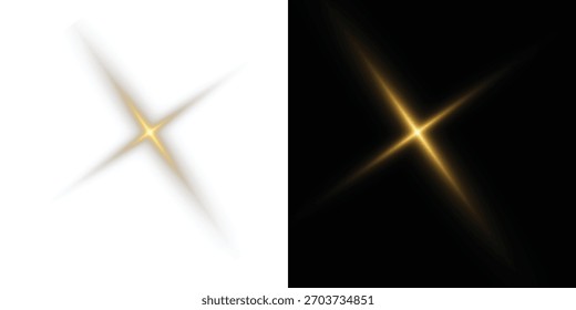 Luz solar brillante con brillo de estrella, destello espacial y destello brillante.	