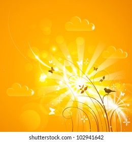 Bright Sunny Background Stock Vector (Royalty Free) 102941642 ...