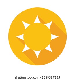 Bright sunny day icon summer weather symbol