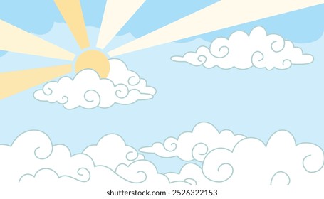 bright sunny day sky background