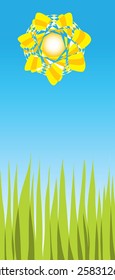 Bright sunny day. Vector illustration