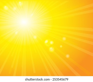 Bright sunny days sunset sky orange background for illustrations.Sunlight.