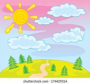 bright sunny landscape