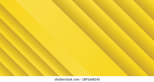 Bright sunny yellow dynamic abstract background. Modern lemon orange with silver color decoration. Fresh business banner for sales, event, birthday, falling. Fast moving 3d lines with soft shadow