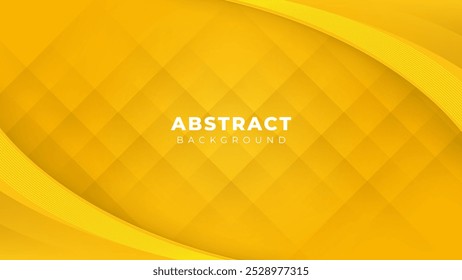 Fondo abstracto dinámico amarillo brillante. Moderno color naranja limón. Anuncio de negocio fresco para las ventas, acontecimiento, día de fiesta, partido, halloween, cumpleaños, cayendo. Líneas 3D de movimiento rápido con sombra suave