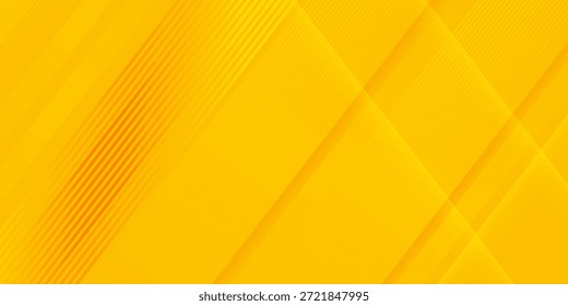 Fondo abstracto dinámico amarillo brillante. Líneas diagonales 3D naranjas modernas. Anuncio de negocios elegante de moda. Líneas 3D de movimiento rápido con sombra suave. Mínimo moderno simple en blanco. Patrón de diamante