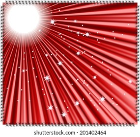 Bright sunrise vector background for your summer vacation