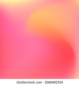 Bright Sunset Yellow Liquid Curve Swirl Gradient Mesh. Pastel Warm Sunrise Pink Red Gradient Backdrop. Vibrant Watercolor Fluid Neon Orange Background. Flow Trendy Color Peach Design Picture.
