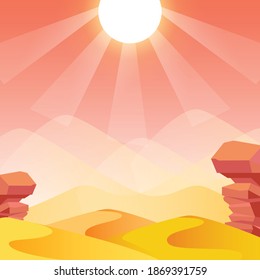 Bright sunshine over the Desert