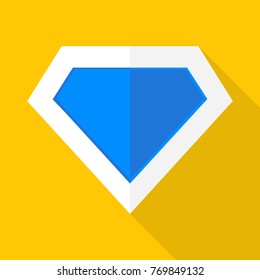 Bright superhero color logo on white background. Vector illustration.. Superhero logo in flat design