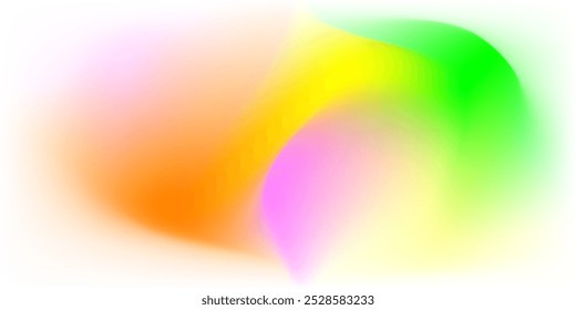 Bright, swirling colors combine in a dynamic abstract composition