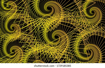 Helle, wirbelnde Muster im Stil der Op Art verwoben dünne Linien optische Illusionswallpaper für Design.
