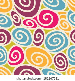 bright swirls seamless pattern