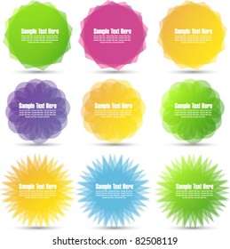 bright tags and badges