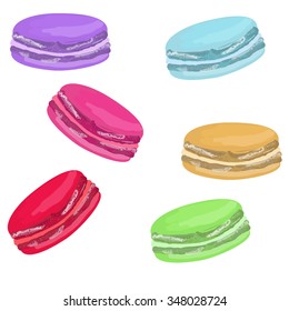 Bright tasty sweet biscuits Macaroons.
