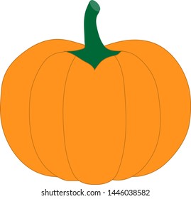 bright tasty yellow pumpkin on a white background