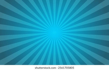 A bright teal radial burst background with dynamic rays emanating from the center, perfect for creative projects and designs.
