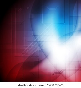 Bright tech design. Vector background eps 10. Gradient mesh included