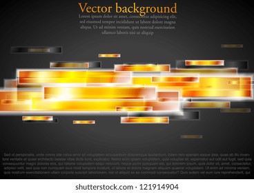 Bright tech shapes on the black background. Vector design eps 10