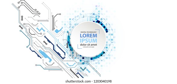 Bright technological background. A creative idea for your business concept.