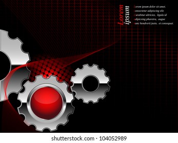 bright technologies vector with gears. eps10