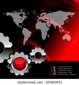 bright technologies vector with gears. eps10