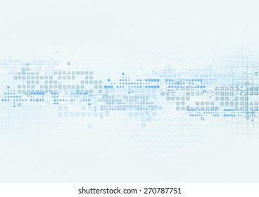 Fondo azul de tecnología brillante con elementos geométricos. Diseño de vectores