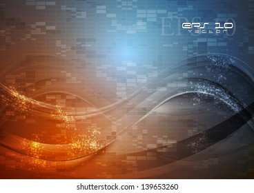 Bright technology wavy design. Vector background eps 10