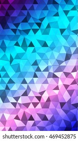 bright template for banner in the form of a mosaic of polygonal elements. blue tint. vector illustration. to design banners, flyers, business brochures