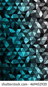 bright template for banner in the form of a mosaic of polygonal elements. blue tint. vector illustration. to design banners, flyers, business brochures