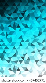 bright template for banner in the form of a mosaic of polygonal elements. blue tint. vector illustration. to design banners, flyers, business brochures
