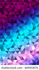 bright template for banner in the form of a mosaic of polygonal elements. blue tint. vector illustration. to design banners, flyers, business brochures